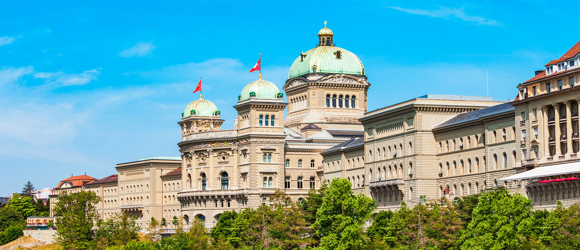 Blick auf das Schweizer Parlamentsgebäude